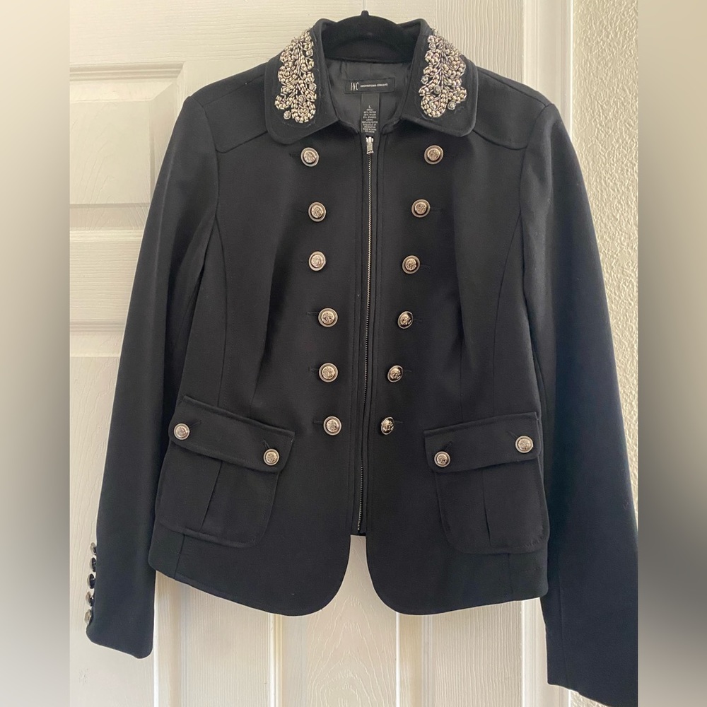 INC international concept black short jkt L